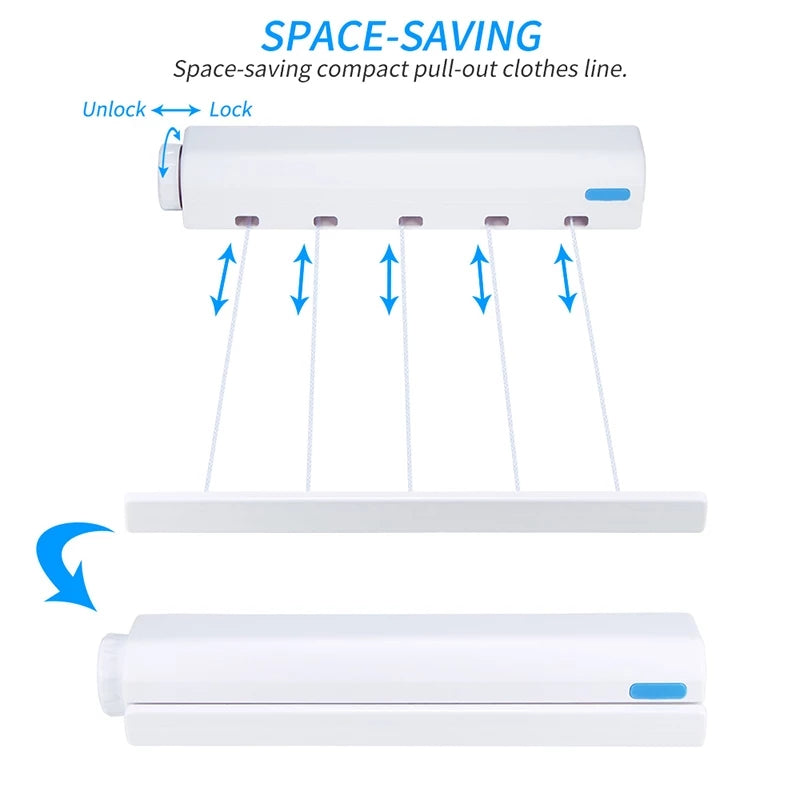 Cintre mural rétractable