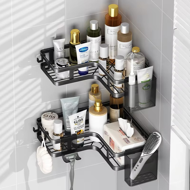 Lot de 2 Étagères d’Angle en Métal