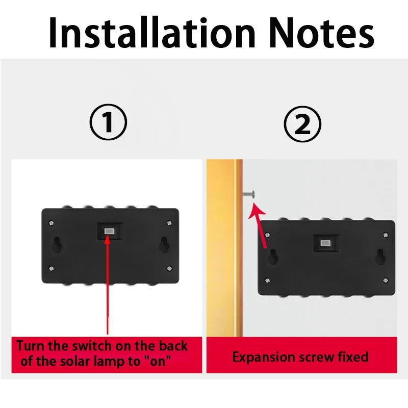 2 Appliques murales LED solaire