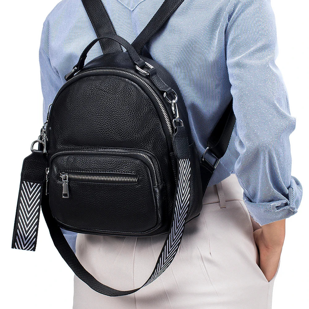 Sac à Dos en SimiliCuir Noir pour Femmes