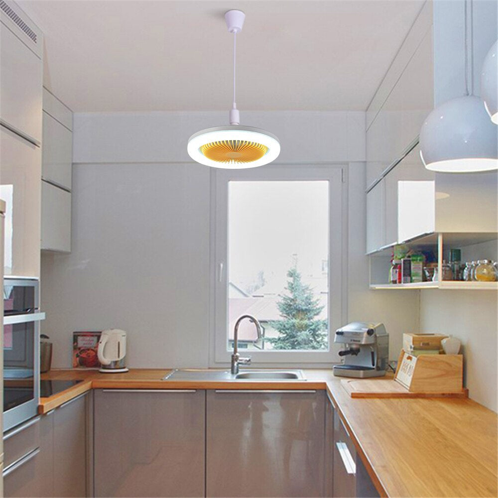 Plafonnier LED ventilateur intégré