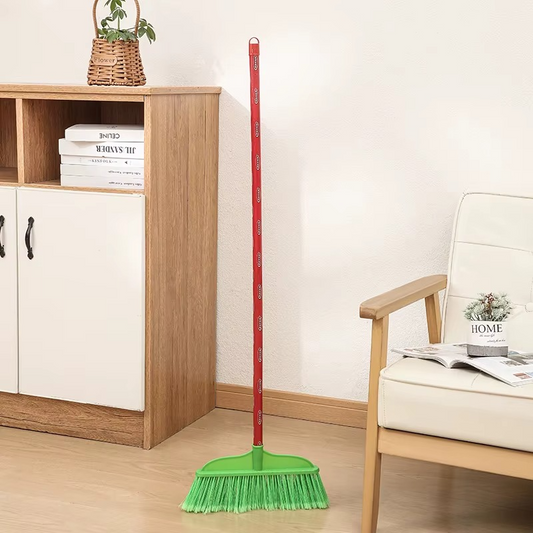 Balai de Jardin en Plastique à 4 Rangées de Poils