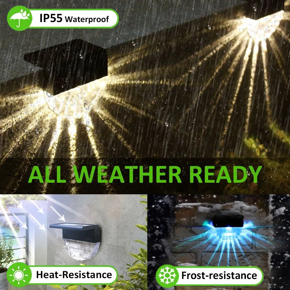 6 Spots muraux solaire